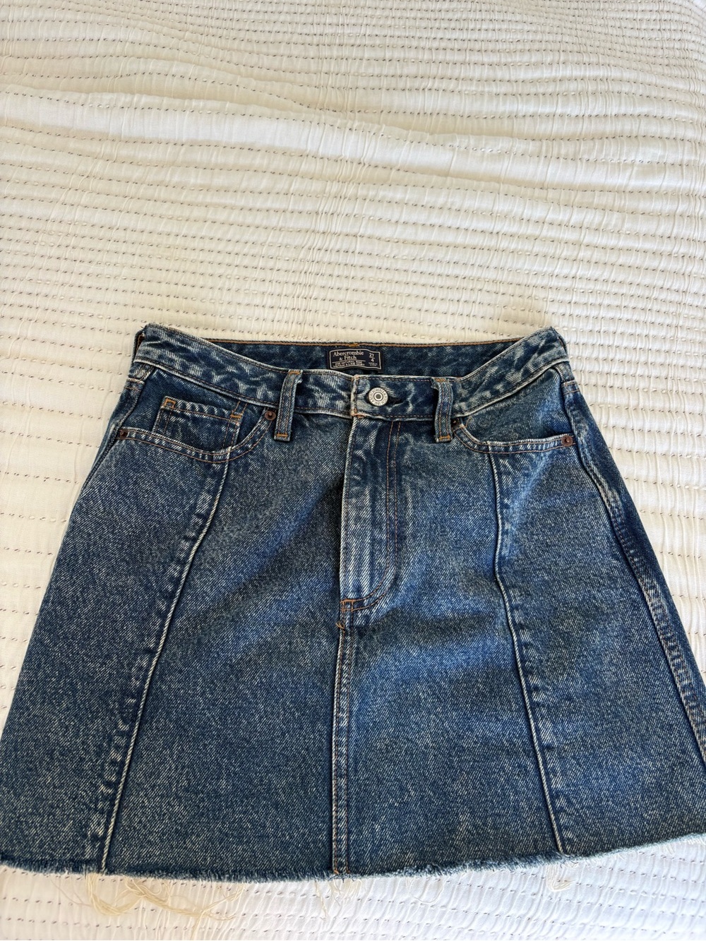 Abercrombie & Fitch Zoe A-Line Denim Mini Skirt